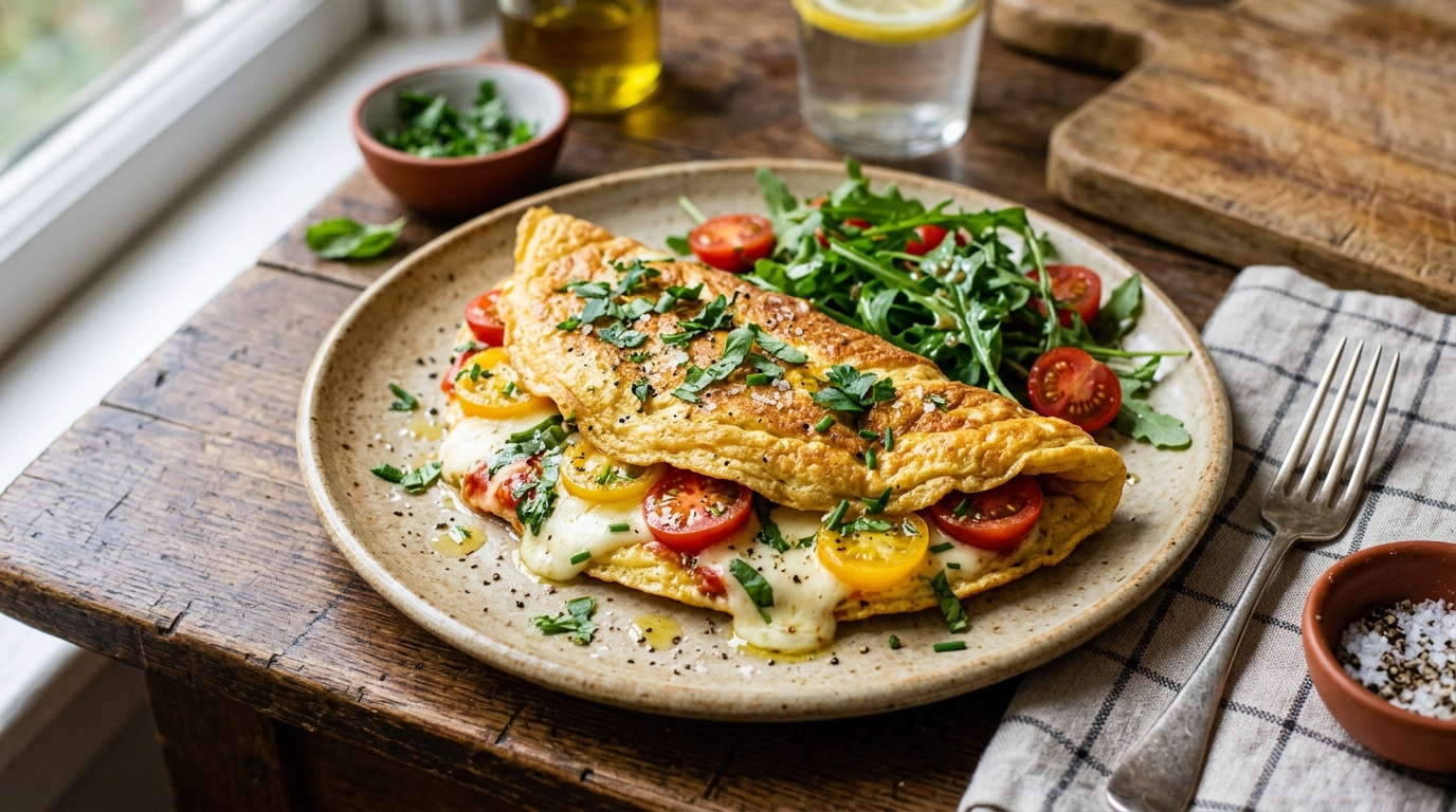 Omelete Recheado Cremoso de Frigideira